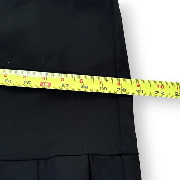 J. Crew Womens 10 Black Fit & Flare Mini Dress Sleeveless Square Neck Ruffle Hem - Picture 14 of 15